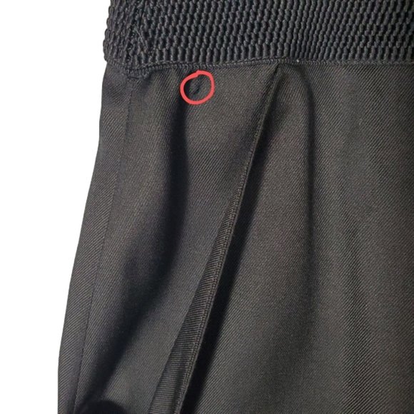 Maison de Papillon Black Wide Leg High Rise Pants Capsule Minimalist Wool Silk L - Picture 9 of 11